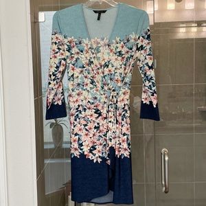 BCBG Maxazria Floral Wrap Dress